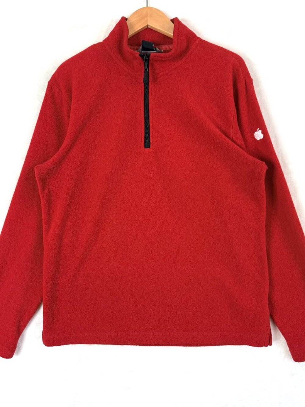 Apple Store Employee Exclusive Holiday Embroidered Logo Quarter Zip Fleece S